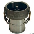 Dixon Bayco Vapor Recovery Coupling, 3 in Nominal, Coupler x Hose Shank End Style, Aluminum, Domestic VRC3000AL